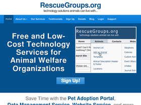 'account.rescuegroups.org' screenshot