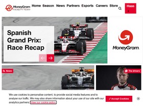 'haasf1team.com' screenshot