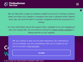 'ombudsman-services.org' screenshot