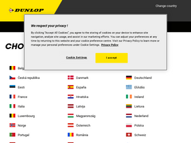 'dunlop.eu' screenshot