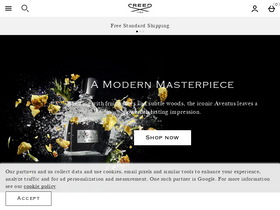 'creedfragrance.com' screenshot