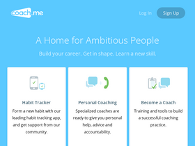 'coach.me' screenshot