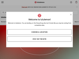 'lululemon.com.hk' screenshot
