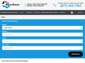 'reman-engine.com' screenshot