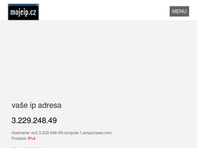 'mojeip.cz' screenshot
