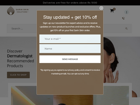 'sarinskin.com' screenshot