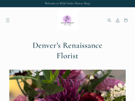 wildvioletflowershopdenver.com homepage screenshot