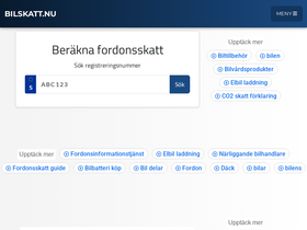 'bilskatt.nu' screenshot