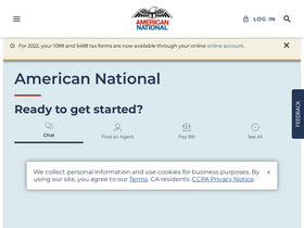 'americannational.com' screenshot