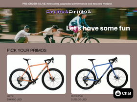 Primos Cycles homepage screenshot