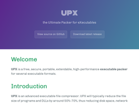 'upx.github.io' screenshot