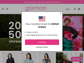 Gorman website screenshot