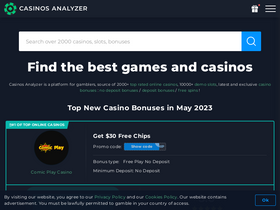 'casinoanalyser.com' screenshot