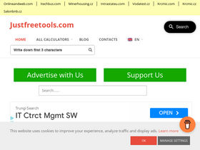 'justfreetools.com' screenshot