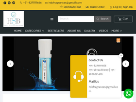 hsbfragrances.com homepage screenshot