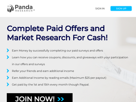'pandaresearch.com' screenshot