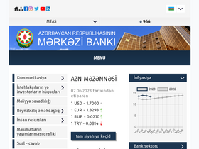 'cbar.az' screenshot