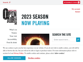 'openairtheatre.com' screenshot