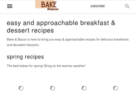 'bakeandbacon.com' screenshot