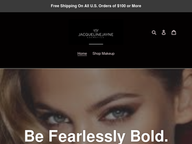 jacquelinejaynecosmetics.com homepage screenshot