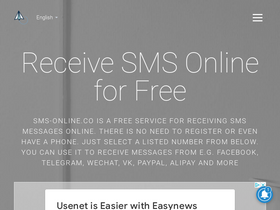 'sms-online.co' screenshot