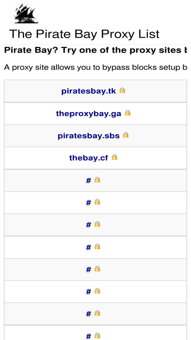 pirate-proxy.ink Competitors - Top Sites Like pirate-proxy.ink