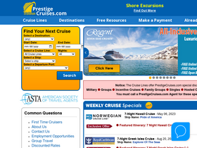 'prestigecruises.com' screenshot