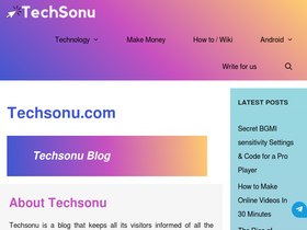 'techsonu.com' screenshot