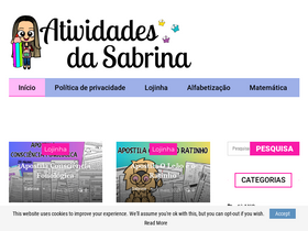 'atividadesdasabrina.com.br' screenshot