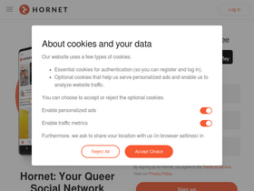 'hornetapp.com' screenshot