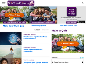 'quizyourfriends.com' screenshot
