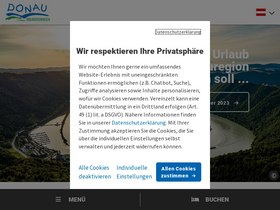 'donauregion.at' screenshot