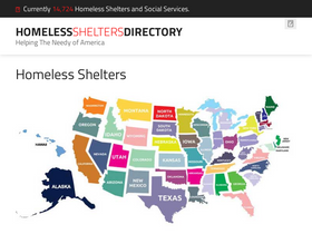 'homelessshelterdirectory.org' screenshot