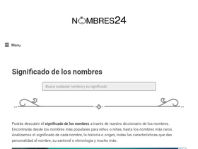 'nombres24.com' screenshot