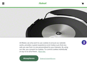 iRobot homepage screenshot