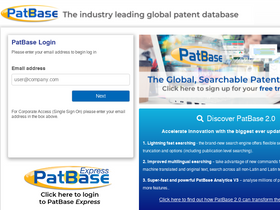 'patbase.com' screenshot