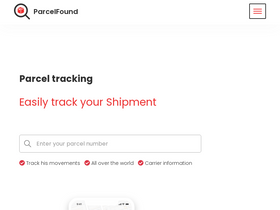 'parcelfound.com' screenshot