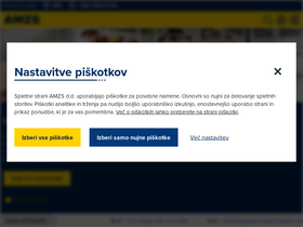 'amzs.si' screenshot