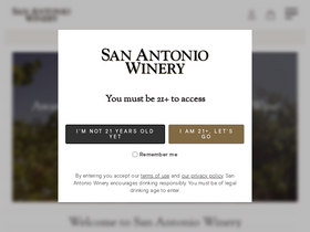 'sanantoniowinery.com' screenshot