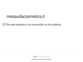 Mesaudabeauty homepage screenshot
