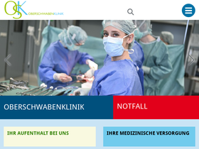 'oberschwabenklinik.de' screenshot