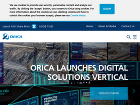 'orica.com' screenshot