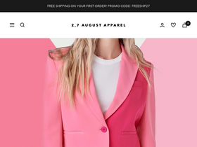 27augustapparel.com homepage screenshot