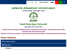 'tnou.ac.in' screenshot