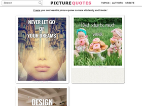 'picturequotes.com' screenshot