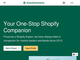 Arenacommerce website screenshot