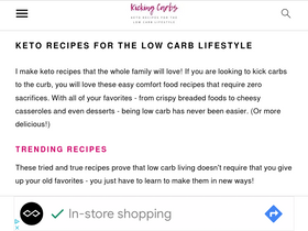'kicking-carbs.com' screenshot