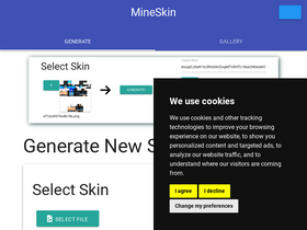 'mineskin.org' screenshot