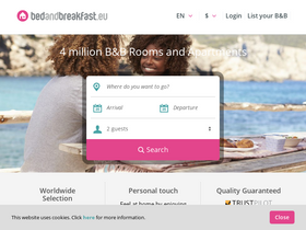 'bedandbreakfast.eu' screenshot