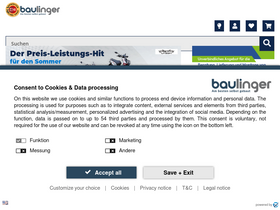 'baulinger.de' screenshot